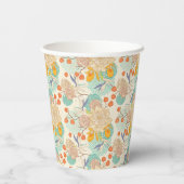 Colorful Floral Garden Pattern Papieren Bekers (Achterkant)