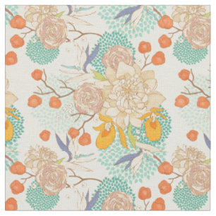 Colorful Floral Garden Pattern Stof