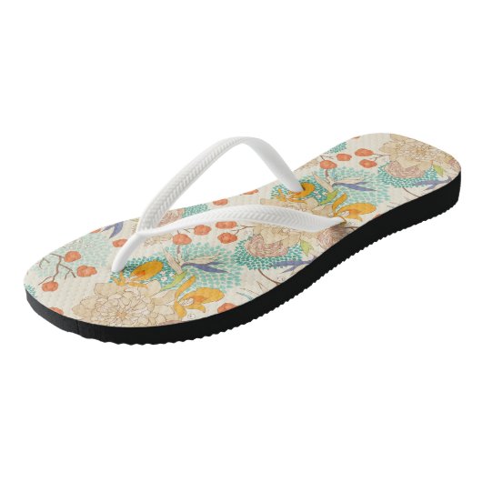 Colorful Floral Garden Pattern Teenslippers (Schuin)