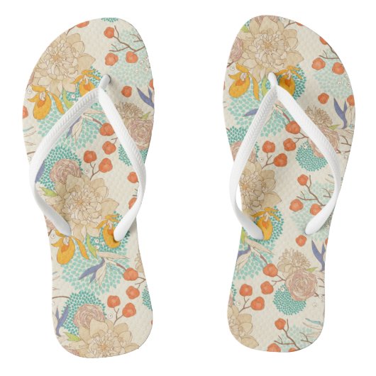 Colorful Floral Garden Pattern Teenslippers (Voetbed)