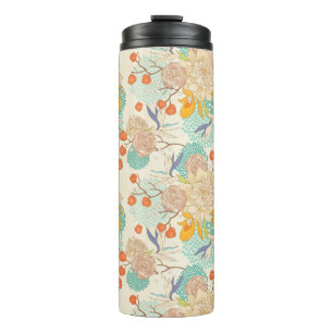 Colorful Floral Garden Pattern Thermosbeker