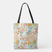 Colorful Floral Garden Pattern Tote Bag (Achterkant)