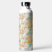 Colorful Floral Garden Pattern Waterfles (Links)