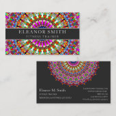 Colorful Floral Geometric Mandala Visitekaartje (Voorkant / Achterkant)