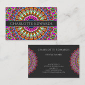 Colorful Floral Geometric Mandala Visitekaartje (Voorkant / Achterkant)