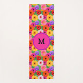 Colorful Floral Gerbera Daisies Boho Botanical Yogamat (Voorkant)