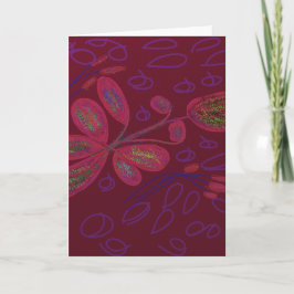 Colorful Floral Greeting Card Kaart