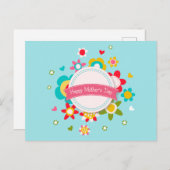 Colorful Floral Happy Moederdag | BRIEFKAART (Voorkant / Achterkant)