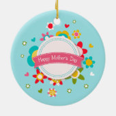 Colorful Floral Happy Moederdag | ORNAMENT (Achterkant)