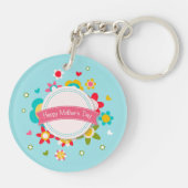 Colorful Floral Happy Moederdag | SLEUTELHANGER (Achterkant)