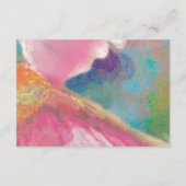 Colorful Floral Hummingbird Wedding Details Informatiekaartje (Achterkant)