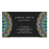 Colorful Floral Mandala Magnetisch Visitekaartje (Voorkant)