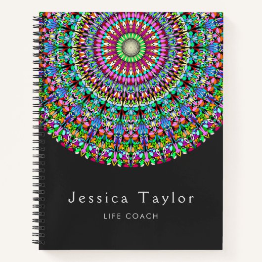 Colorful Floral Mandala Notitieboek (Voorkant)