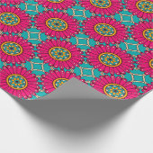Colorful Floral/Mandala Pattern Cadeaupapier (Hoek)