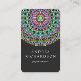 Colorful Floral Mandala Visitekaartje