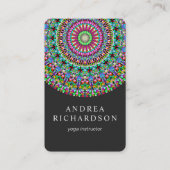 Colorful Floral Mandala Visitekaartje (Voorkant)