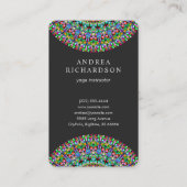 Colorful Floral Mandala Visitekaartje (Achterkant)