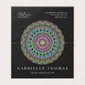 Colorful Floral Mandala Visitekaartje (Buitenkant ongevouwen)