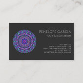 Colorful Floral Mandala Visitekaartje (Achterkant)