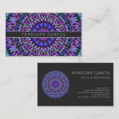 Colorful Floral Mandala Visitekaartje (Voorkant / Achterkant)