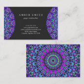 Colorful Floral Mandala Visitekaartje (Voorkant / Achterkant)