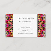 Colorful Floral Mandala Visitekaartje (Achterkant)