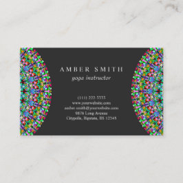 Colorful Floral Mandala Visitekaartje