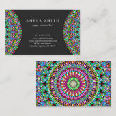 Colorful Floral Mandala Visitekaartje (Voorkant / Achterkant)