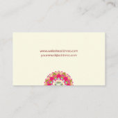 Colorful Floral Mandala Visitekaartje (Achterkant)