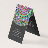 Colorful Floral Mandala Visitekaartje (Achterkant)