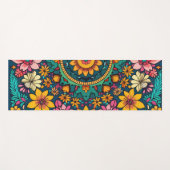 Colorful Floral Mandala Yogamat (Voorkant (horizontaal))
