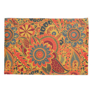 Colorful Floral Mehndi Paisley Bootar Folk Pattern Kussensloop