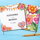 Colorful Floral Mexican Fiesta Wedding Gastenboek