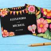 Colorful Floral Mexican Fiesta Wedding Gastenboek