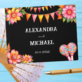 Colorful Floral Mexican Fiesta Wedding Gastenboek