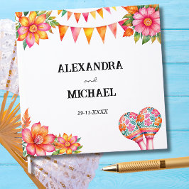 Colorful Floral Mexican Fiesta Wedding Gastenboek