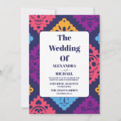 Colorful Floral Mexican Fiesta Wedding Kaart (Voorkant)