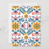 Colorful Floral Mexican Fiesta Wedding Kaart (Achterkant)