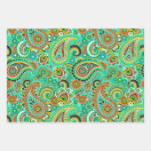 Colorful Floral Paisley Inpakpapier Vel (Voorkant 2)