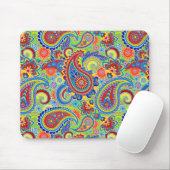 Colorful Floral Paisley Muismat (Met muis)