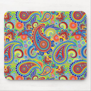 Colorful   Floral Paisley Muismat