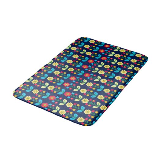 Colorful Floral Pattern Badmat (Gekanteld)