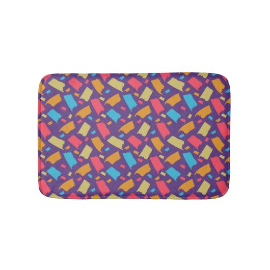 Colorful Floral Pattern Badmat (Voorkant)