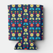 Colorful Floral Pattern Blikjeskoeler (Achterkant)