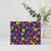 Colorful Floral Pattern Briefkaart (Staand voorkant)