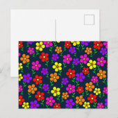 Colorful Floral Pattern Briefkaart (Voorkant / Achterkant)