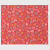 Colorful Floral Pattern Cadeaupapier (Vlak)