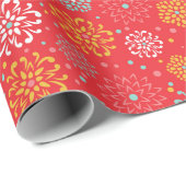 Colorful Floral Pattern Cadeaupapier (Rol Hoek)