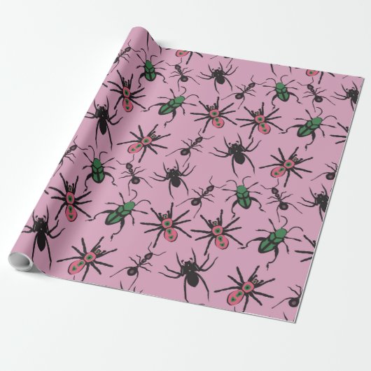 Colorful Floral Pattern Cadeaupapier (Uitgerold)