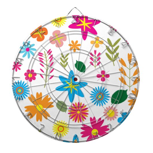 COLORFUL FLORAL PATTERN DARTBORD (Voorkant)